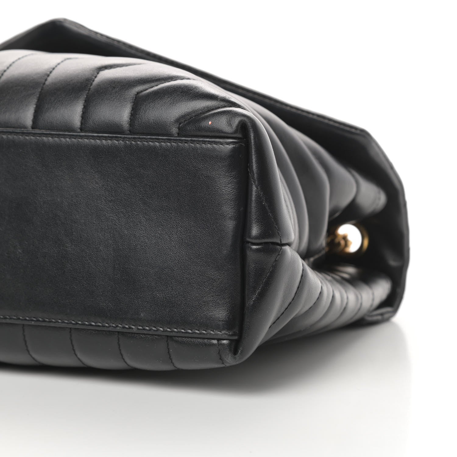 Saint Laurent Calfskin Y Quilted Monogram Medium Loulou Chain Satchel Black 10 of 16