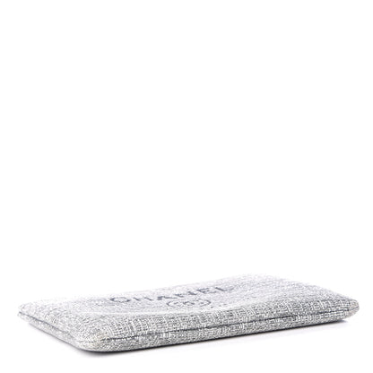 Chanel Canvas Large Deauville Pouch Grey 3 of 8