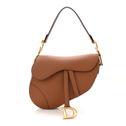 Christian Dior Grained Calfskin Saddle Bag Camello 1 of 10