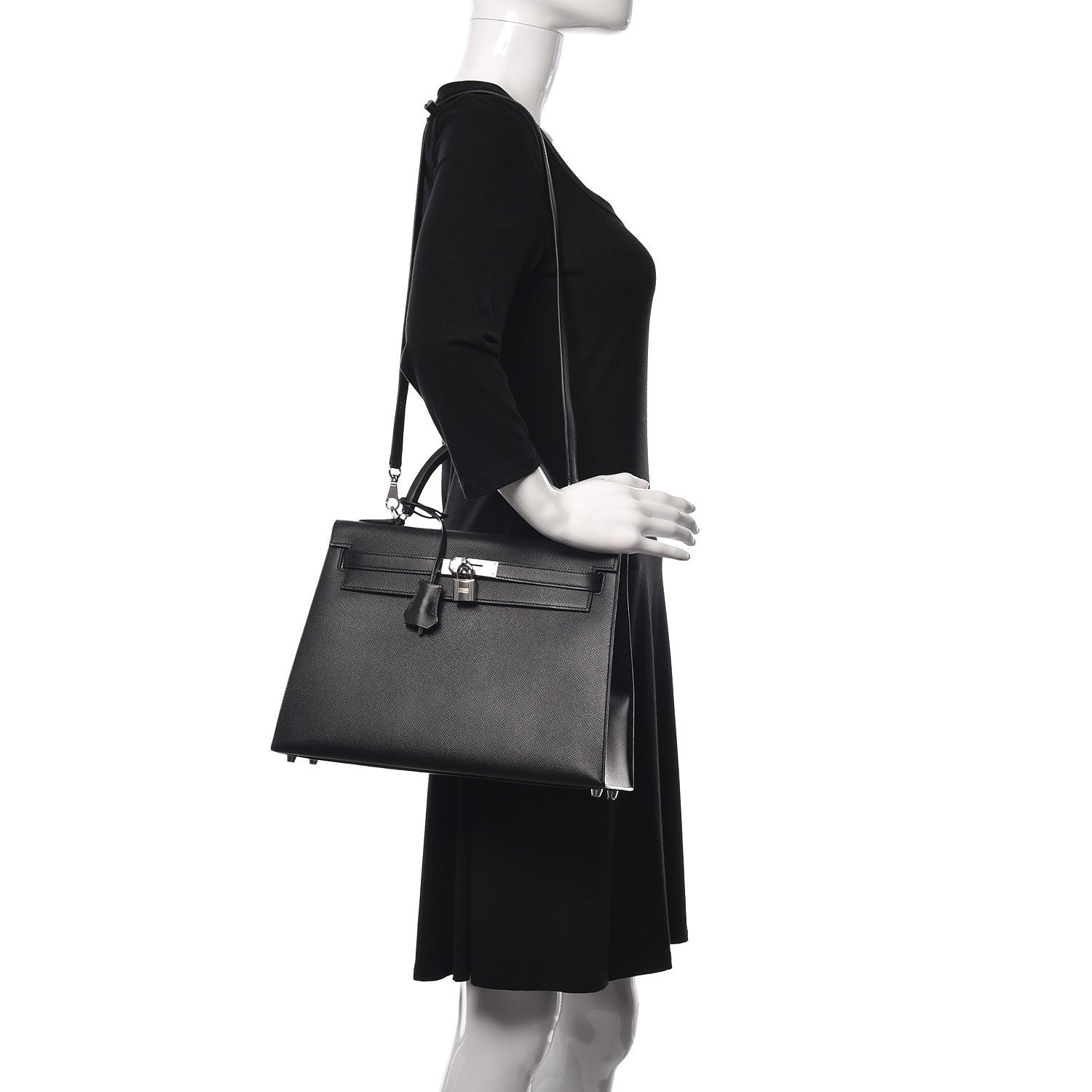 Hermes Epsom Kelly Sellier 32 Black 2 of 47