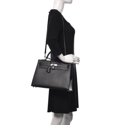 Hermes Epsom Kelly Sellier 32 Black 2 of 47