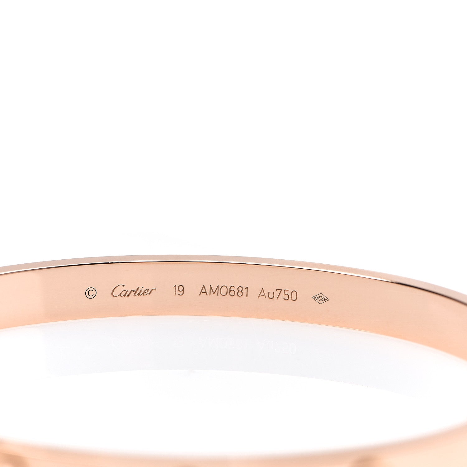 Cartier 18K Pink Gold LOVE Bracelet 19 3 of 4