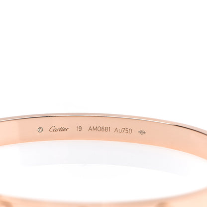 Cartier 18K Pink Gold LOVE Bracelet 19 3 of 4