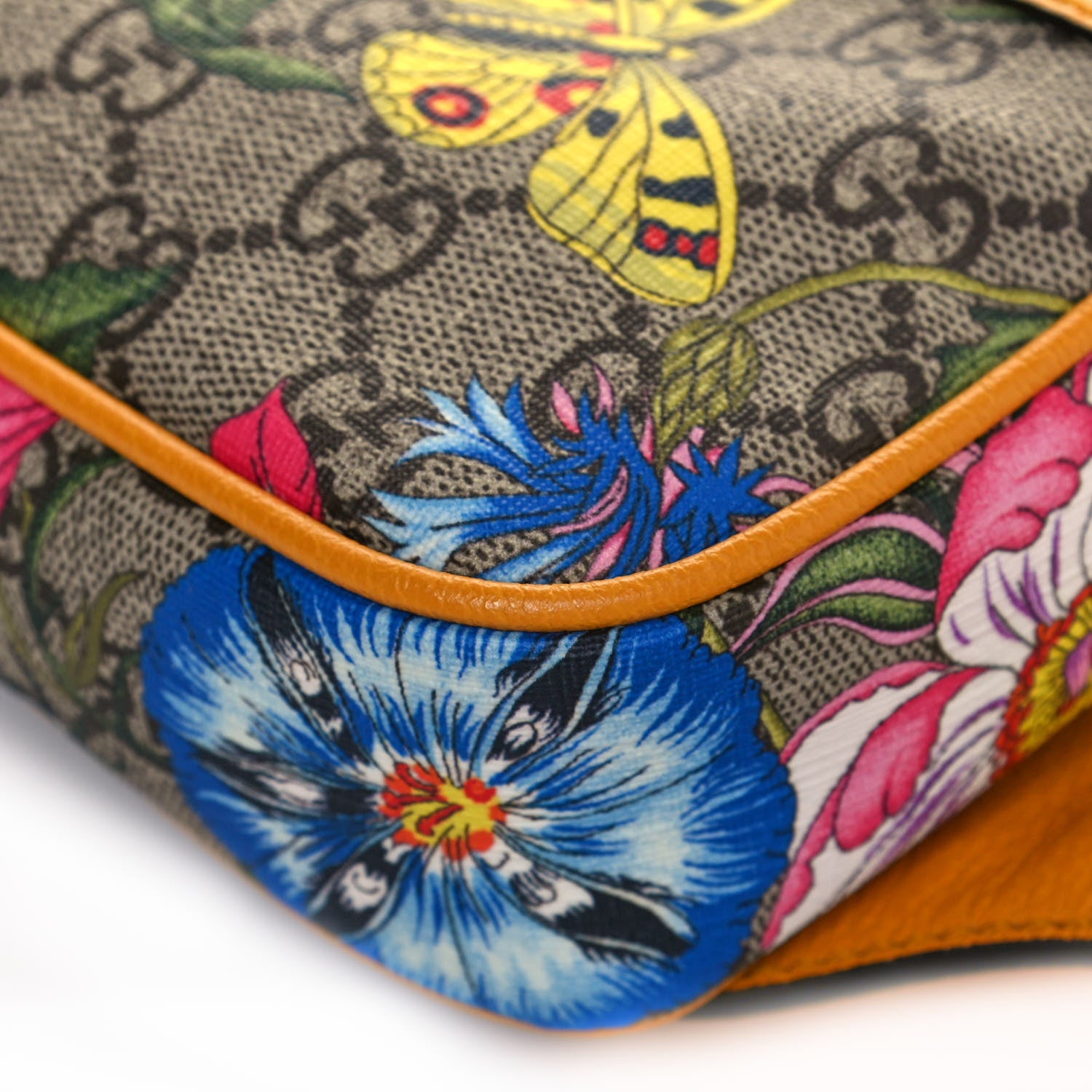 Gucci GG Supreme Monogram Flora Medium Ophidia Belt Bag Beige Multicolor Crop 10 of 12