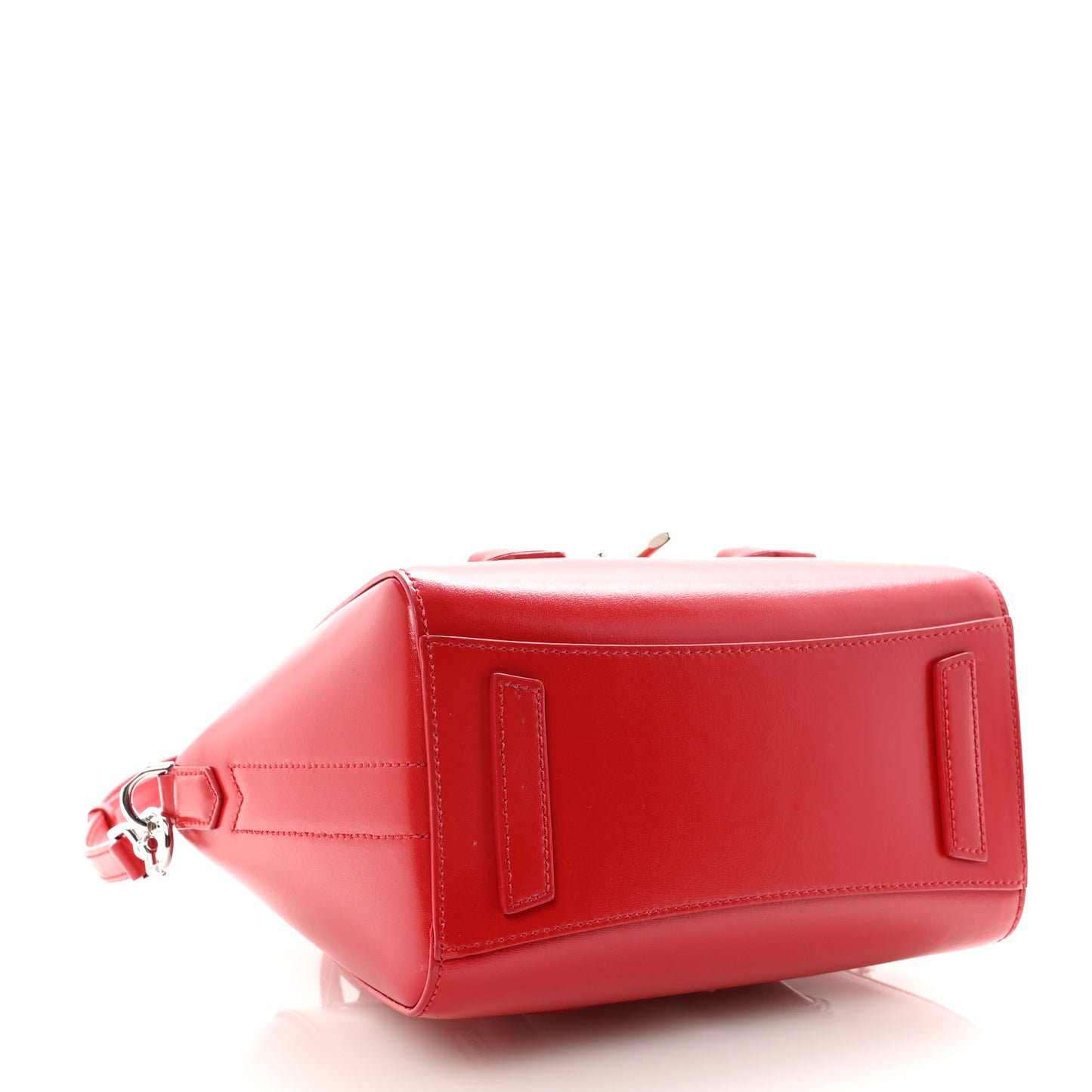 Box Calfskin Mini Lock Antigona Shoulder Bag Red