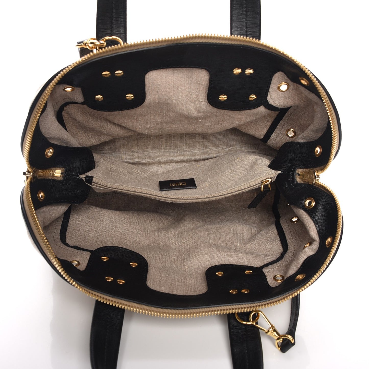 Linen Grommet Small Chameleon Tote Natural