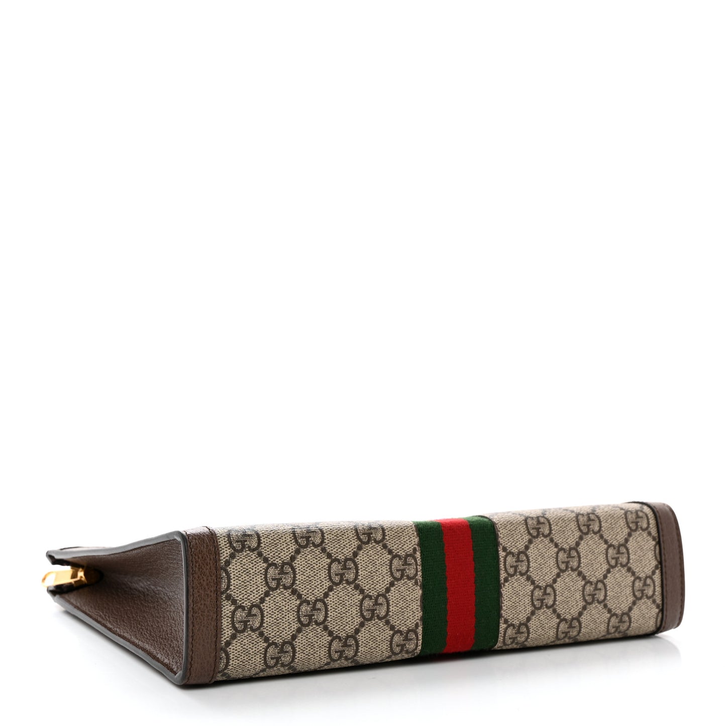 GG Supreme Monogram Web Ophidia Pouch Brown
