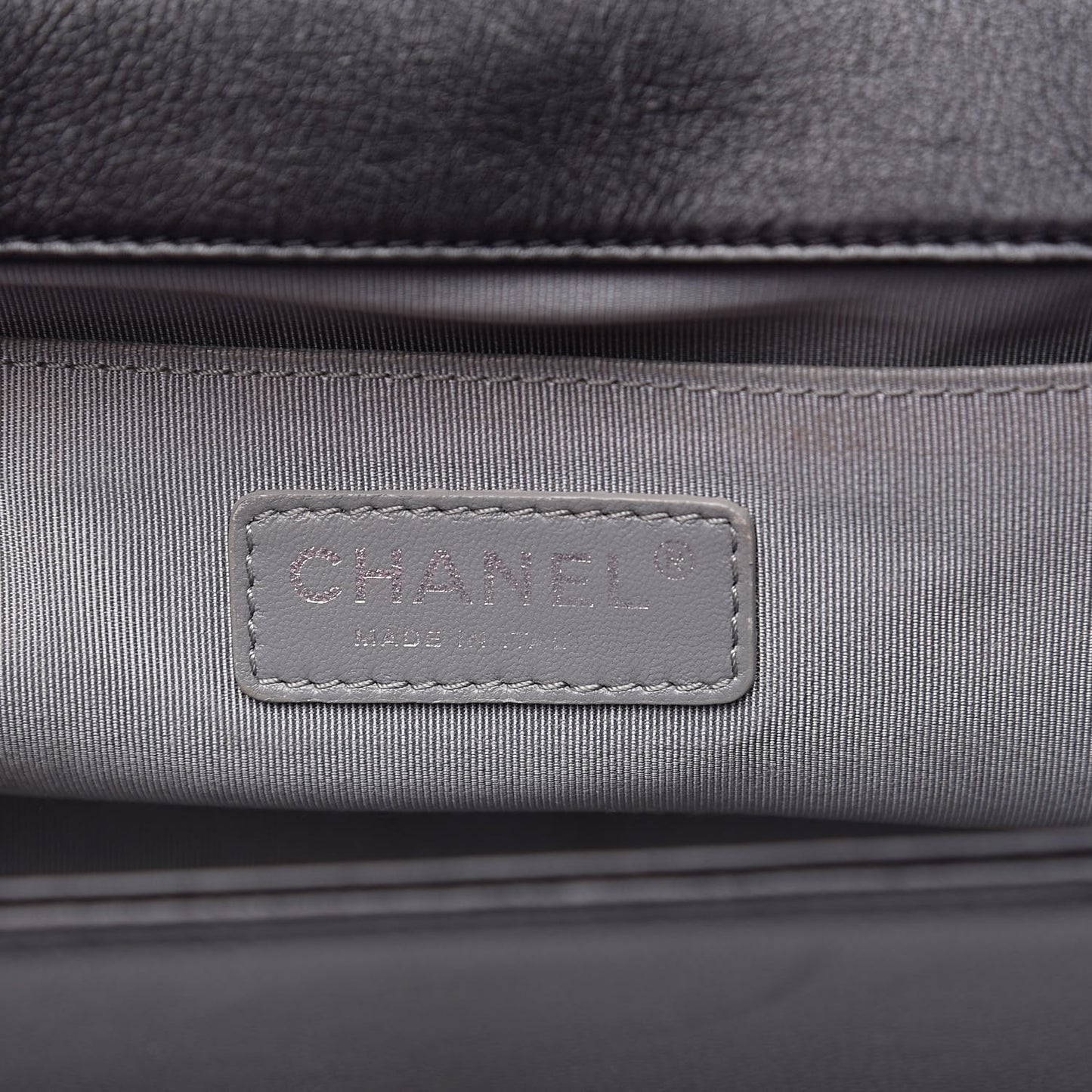 Calfskin Double Stitch Medium Boy Flap Black