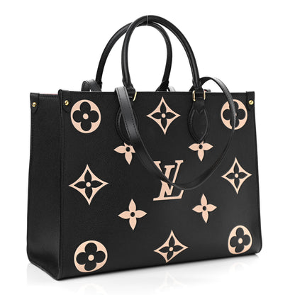 Louis Vuitton Empreinte Monogram Giant Onthego MM Black Beige 3 of 11