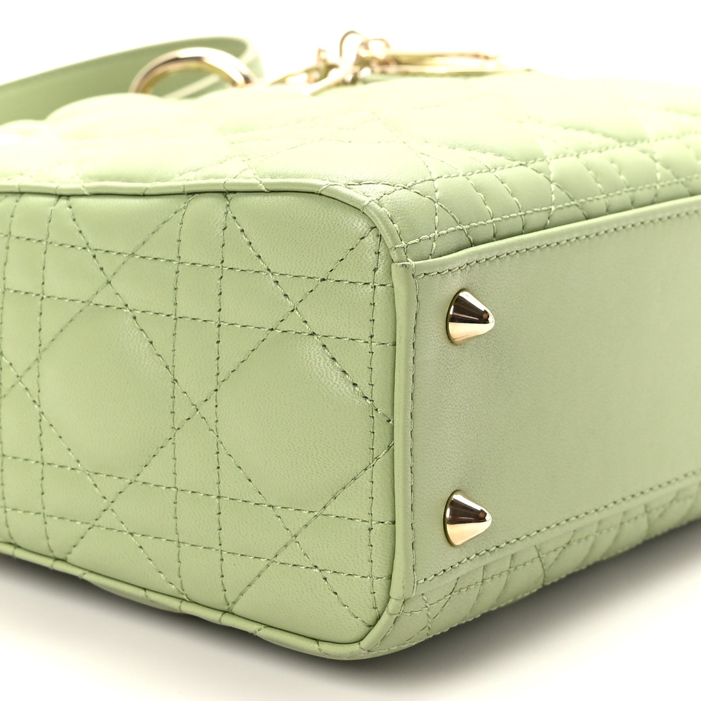 Lambskin Cannage Small My ABCDior Lady Dior Green