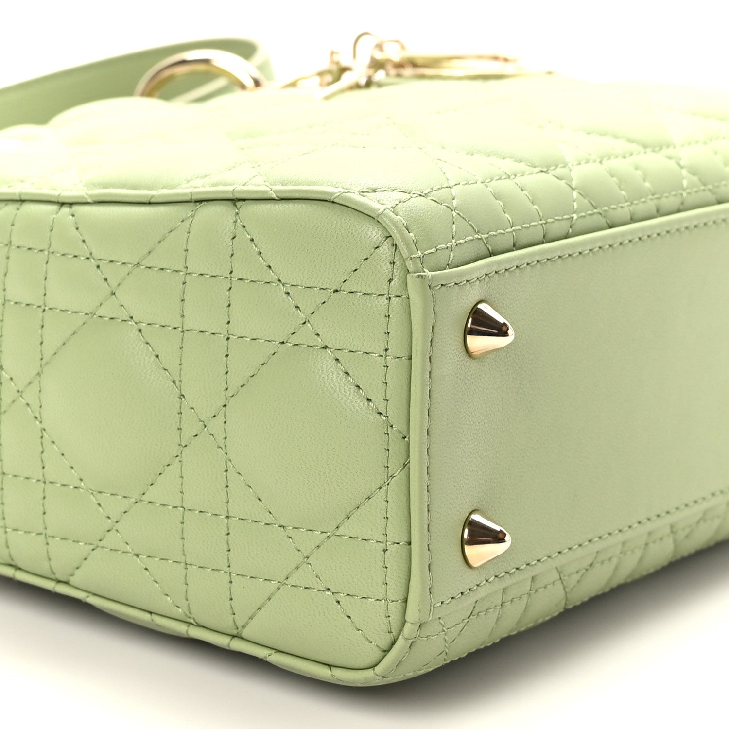 Christian Dior Lambskin Cannage Small My ABCDior Lady Dior Green 7 of 8