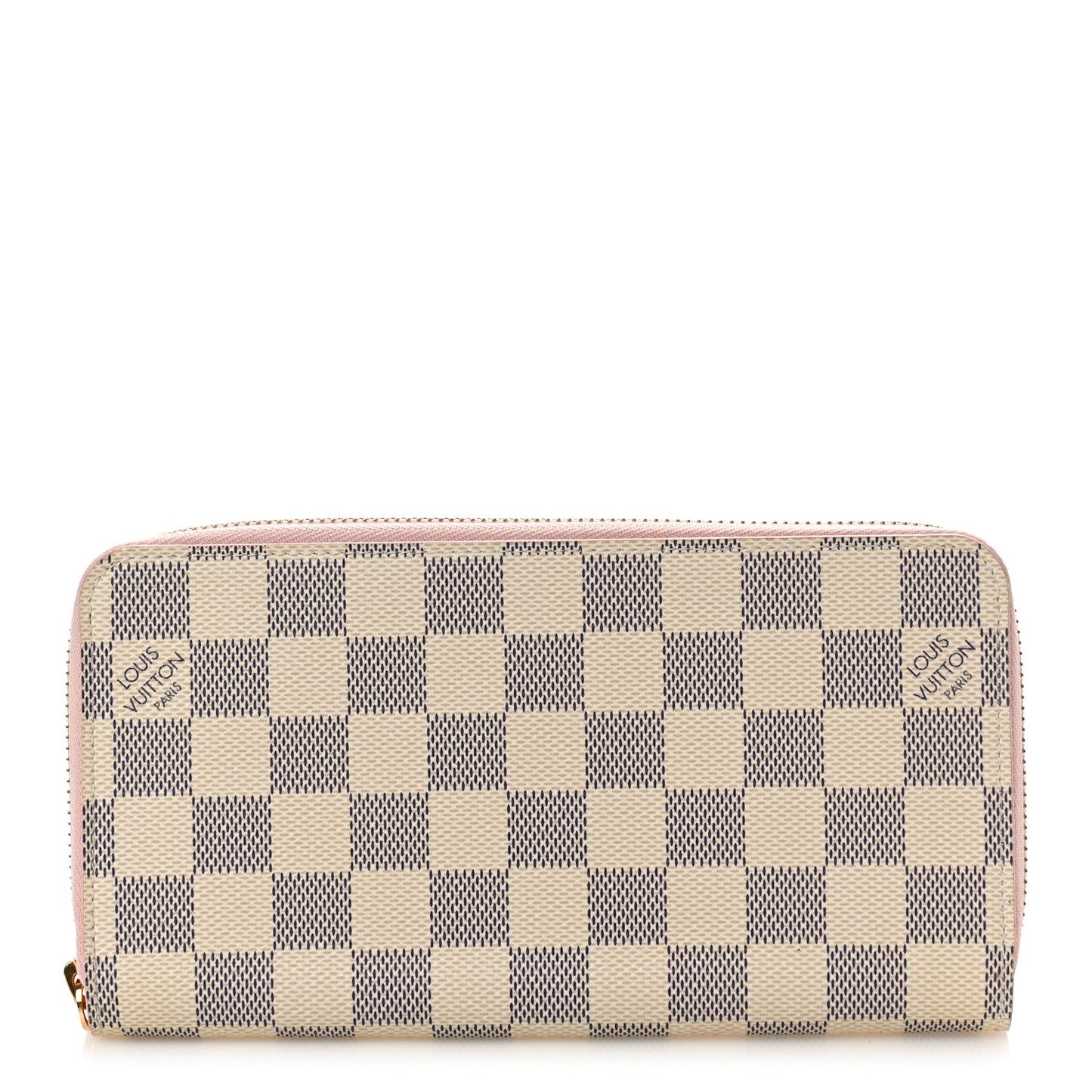 Damier Azur Zippy Wallet Rose Ballerine