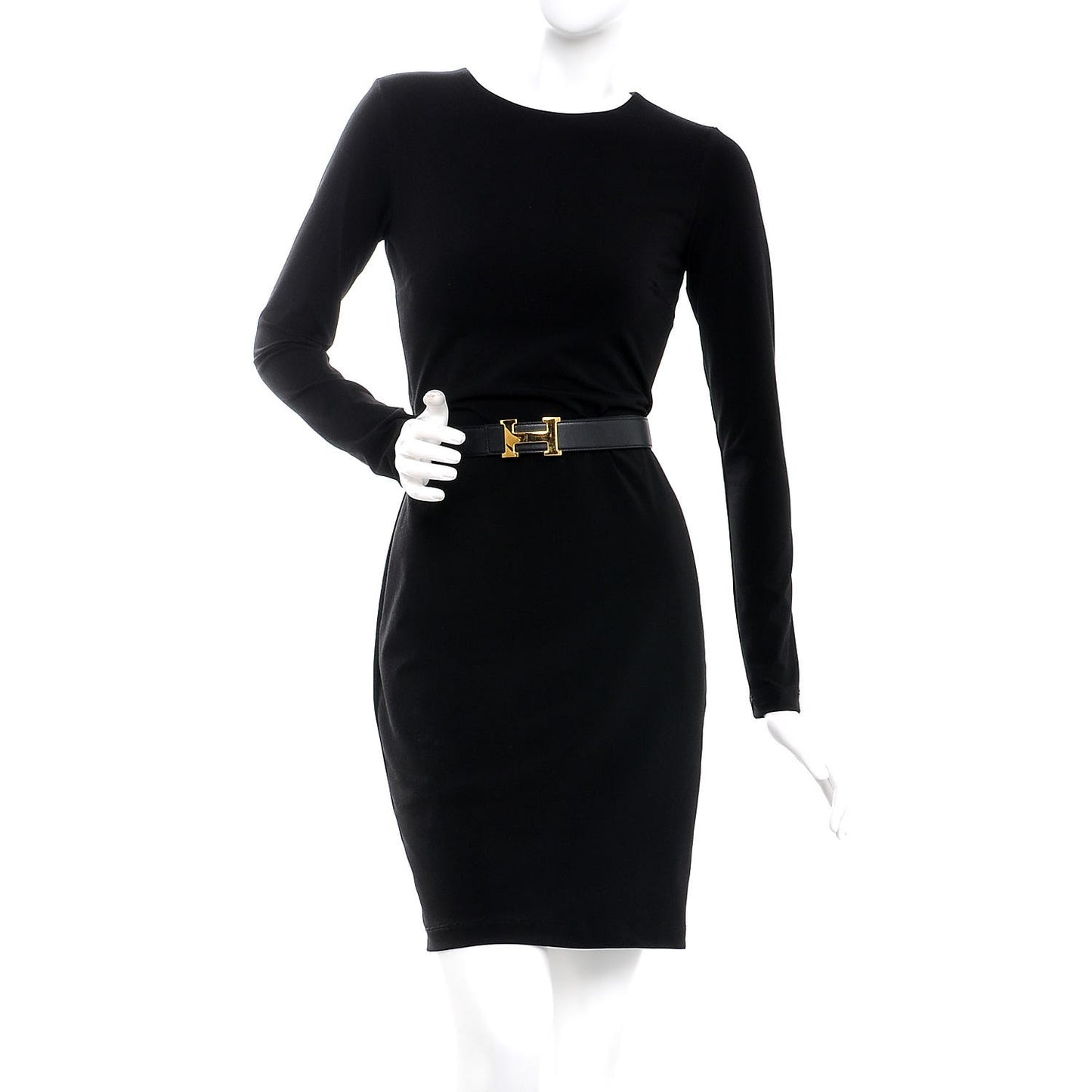 Swift Epsom 32mm H Belt 85 Black Bleu Saphir