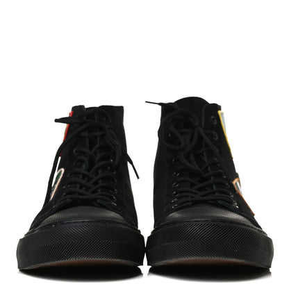 Louis Vuitton Canvas Alps Tattoo Sneaker Boots 9 Black 2 of 11