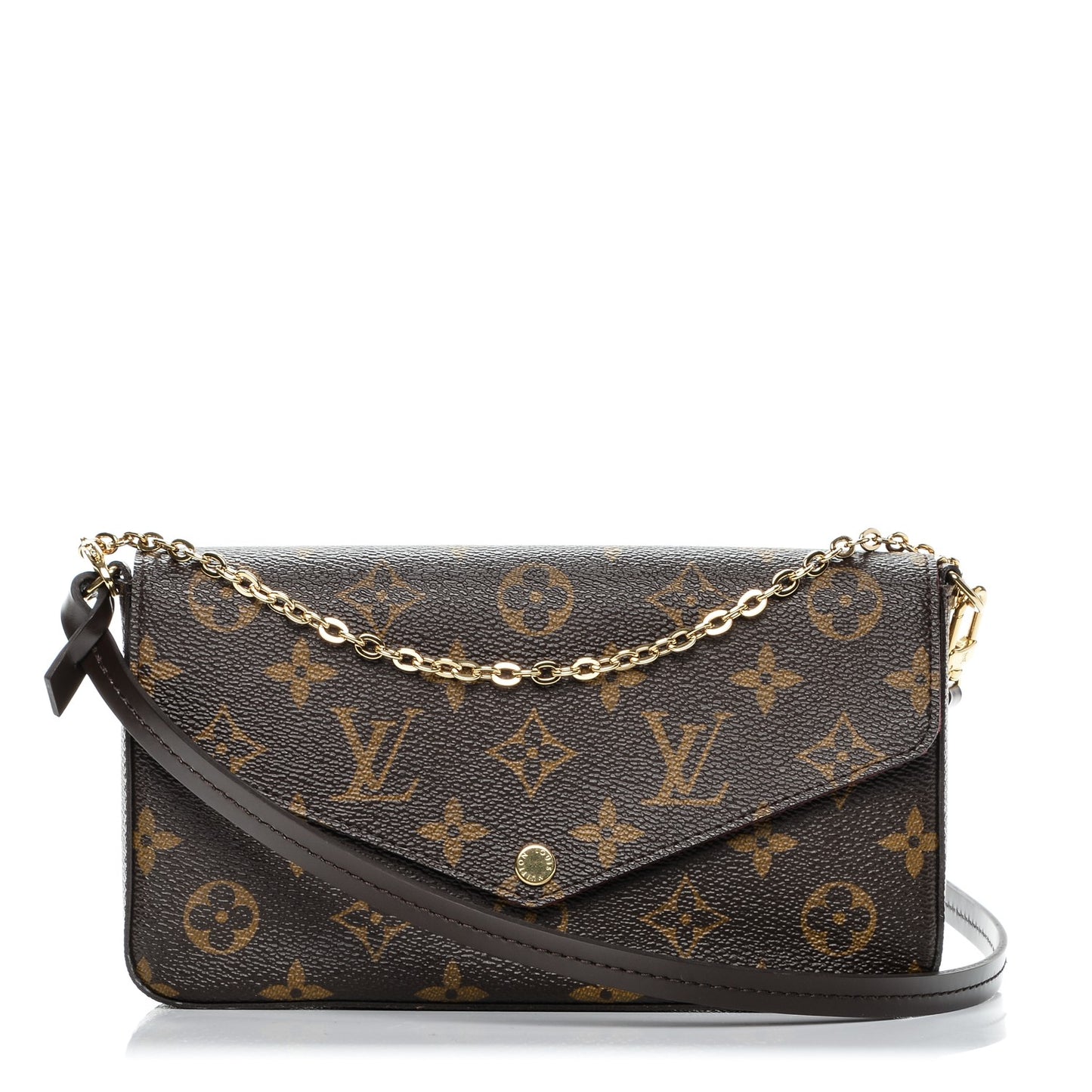 Monogram Pochette Felicie Chain Wallet Fuchsia