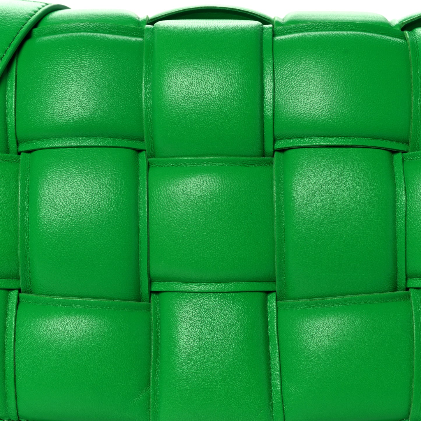 Nappa Maxi Intreccio Padded Cassette Crossbody Bag Parakeet