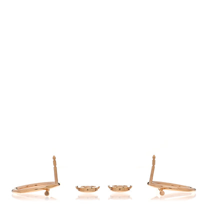 Hermes 18K Rose Gold MM Echappee Earrings 3 of 5