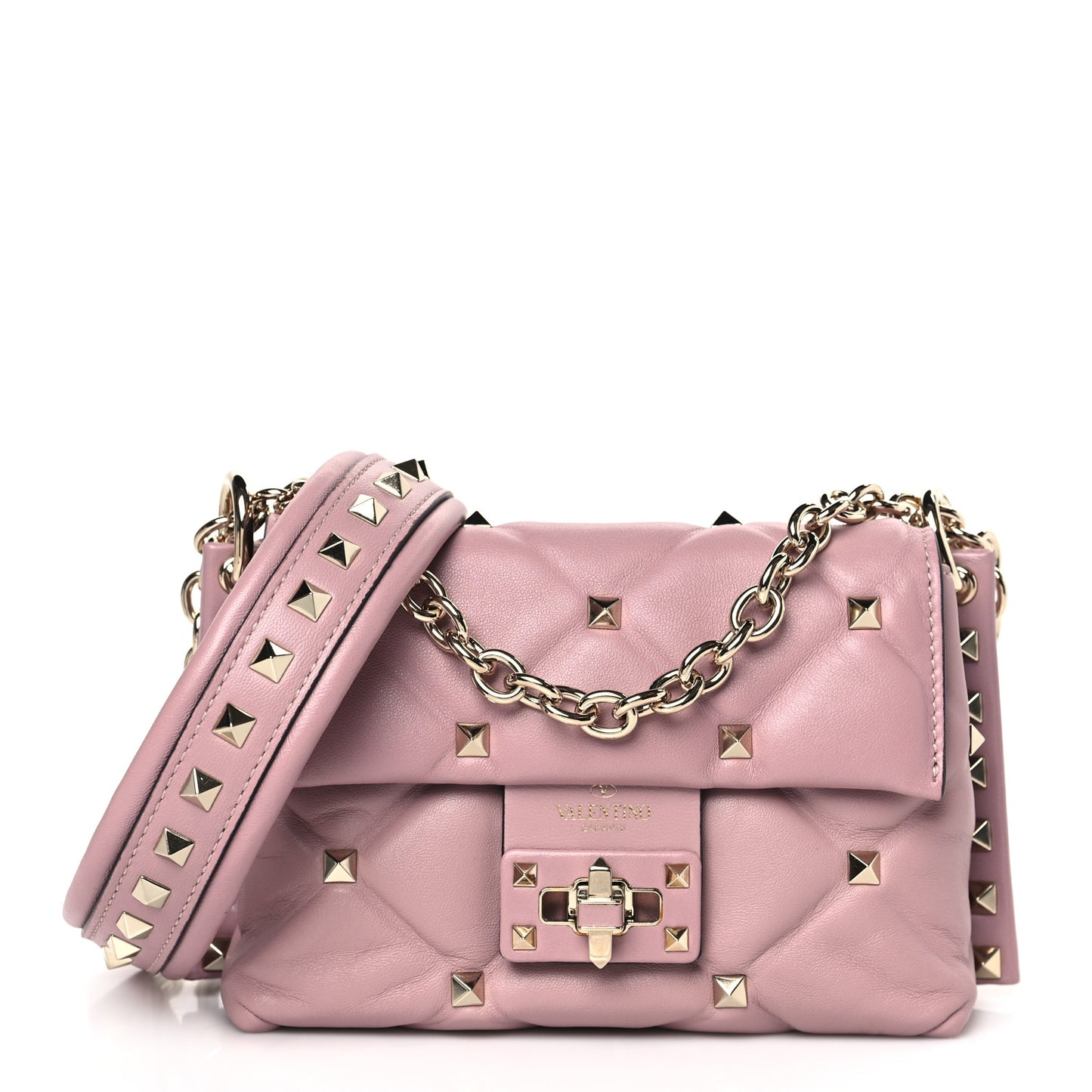 Nappa Mini Candystud Crossbody Bag Water Rose
