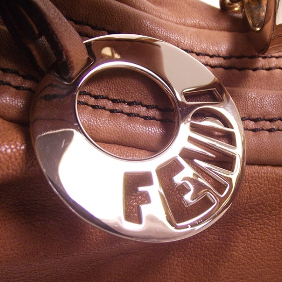 Fendi Calfskin Chef Chain Hobo Camel 7 of 12