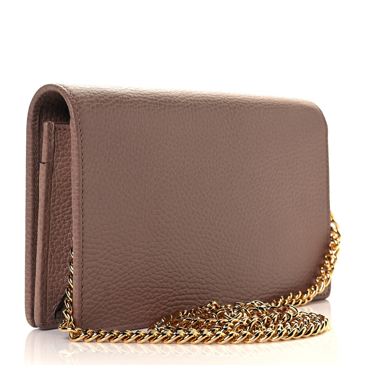 Gucci Calfskin Mini GG Marmont Chain Wallet Porcelain Rose 6 of 28