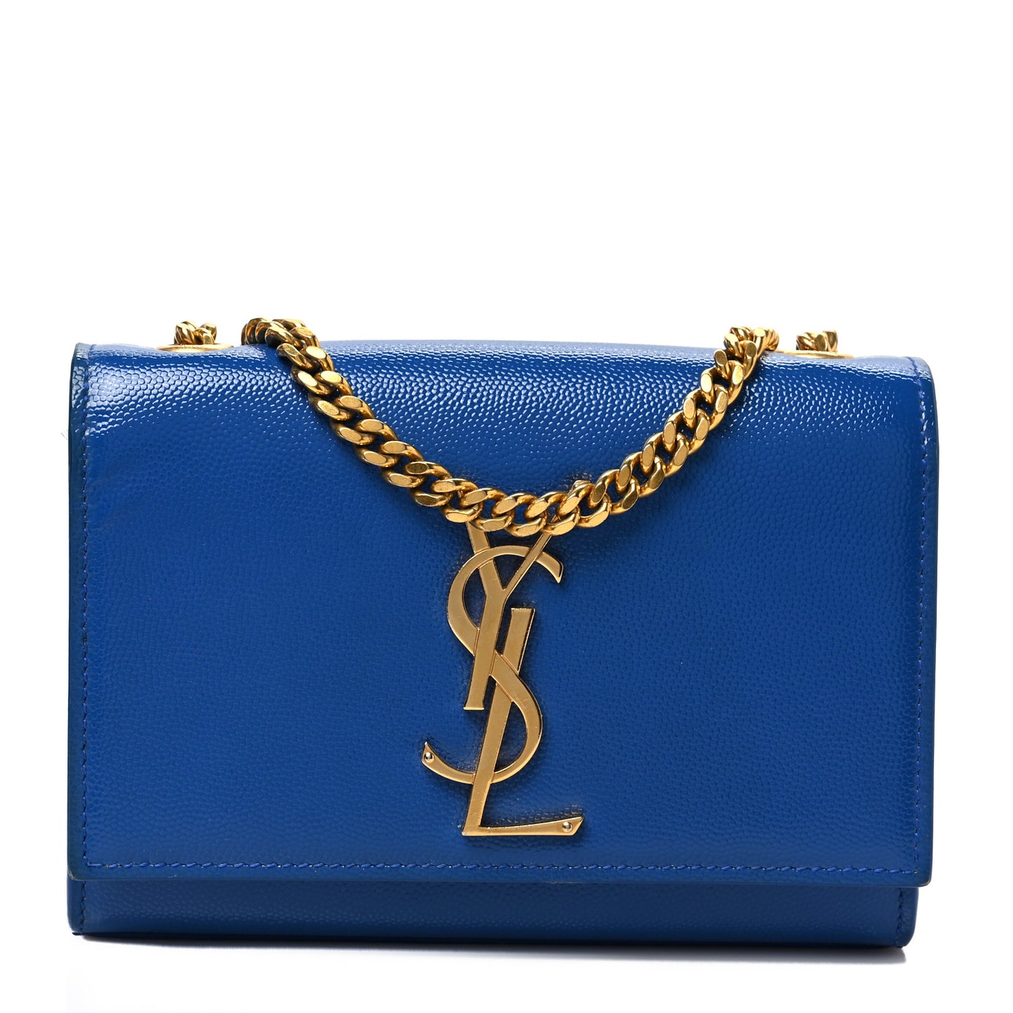 Grain De Poudre Small Classic Monogram Kate Satchel Royal Blue