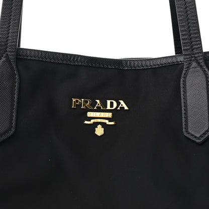 Prada Tessuto Nylon Saffiano Shopping Tote Black 8 of 11