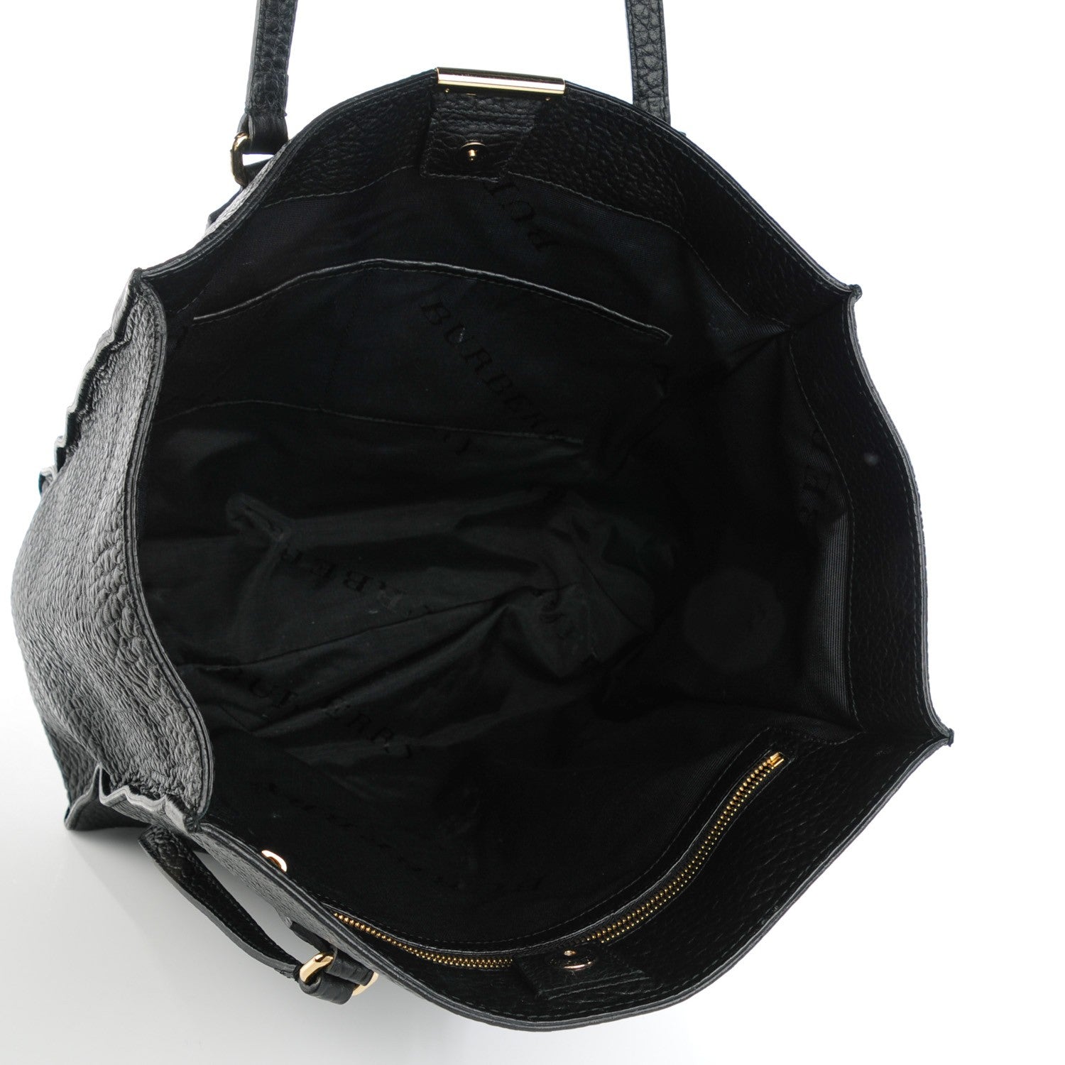 Burberry Heritage Grain Medium Woodbury Tote Black 5 of 8