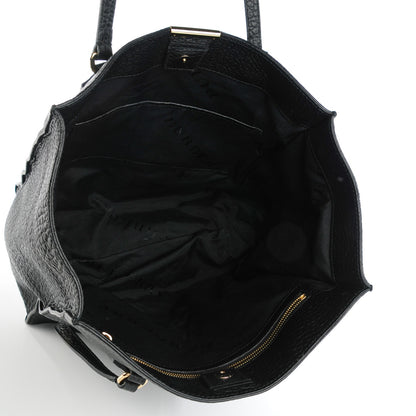 Burberry Heritage Grain Medium Woodbury Tote Black 5 of 8