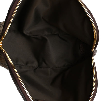 Gucci GG Supreme Monogram Textured Calfskin Web Large Ophidia Cosmetic Case Beige Ebony New Acero 5 of 10