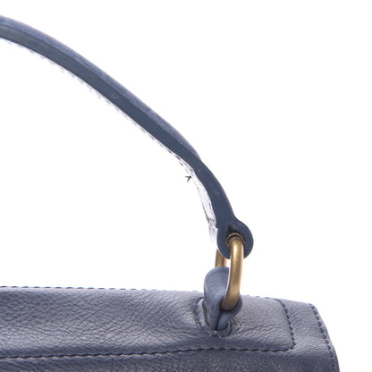 Saint Laurent Calfskin Nubuck Crocodile Embossed Medium Muse Two Blue 12 of 16