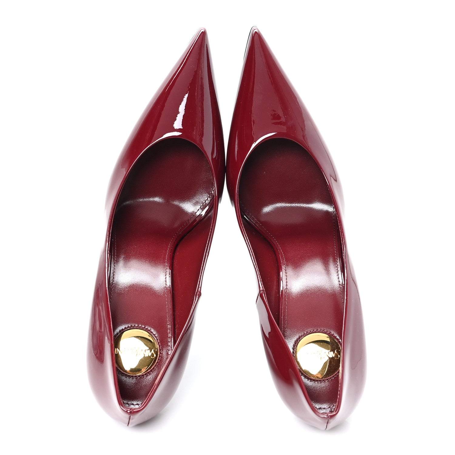 Saint Laurent Vernice Seta Soft Norma 90 Pumps 38 Grenat 2 of 10