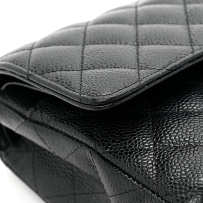 Chanel Caviar Quilted Medium Double Flap Black 12 of 16
