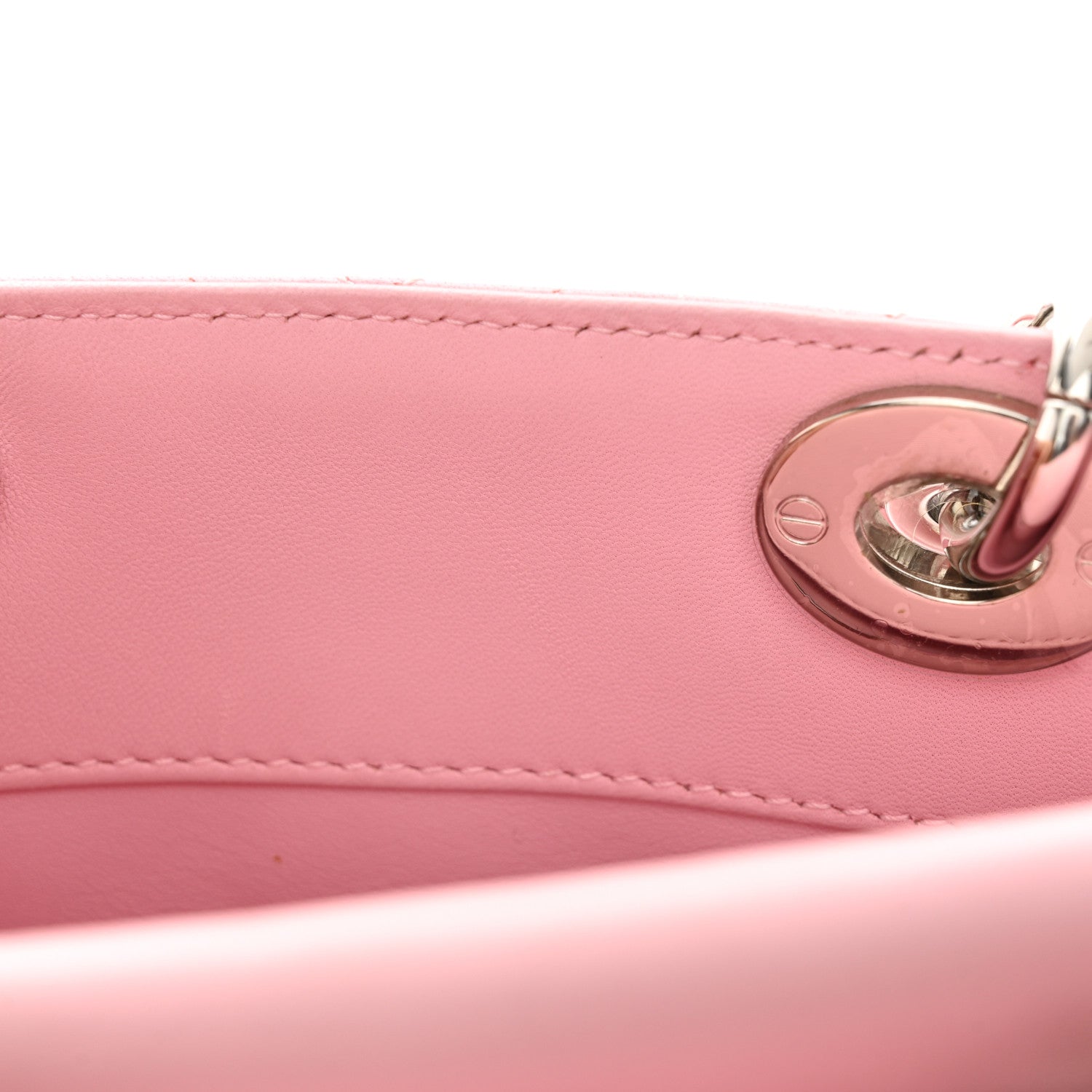 Christian Dior Lambskin Cannage Crystal Medium Lady D-Joy Light Pink 10 of 11
