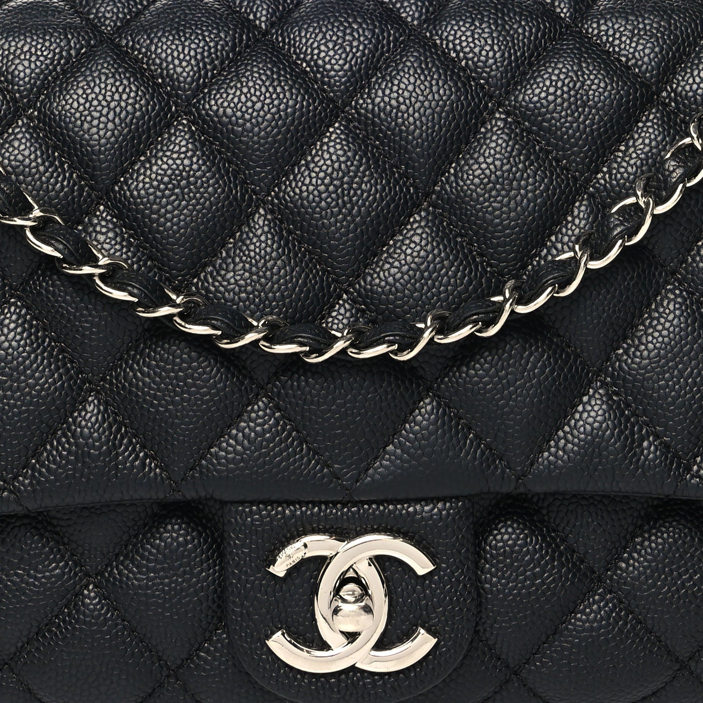 Caviar Quilted Jumbo Easy Flap Black