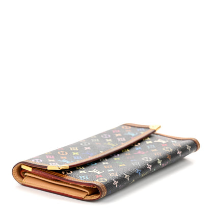 Louis Vuitton Monogram Multicolor Porte Tresor International Wallet Black 4 of 10