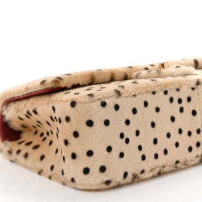Chanel Pony Hair Cheetah Printed Creative Fabrics Flap Light Beige Black 8 of 10