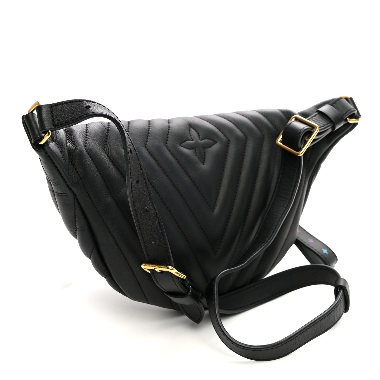 Calfskin Quilted New Wave Bumbag Black