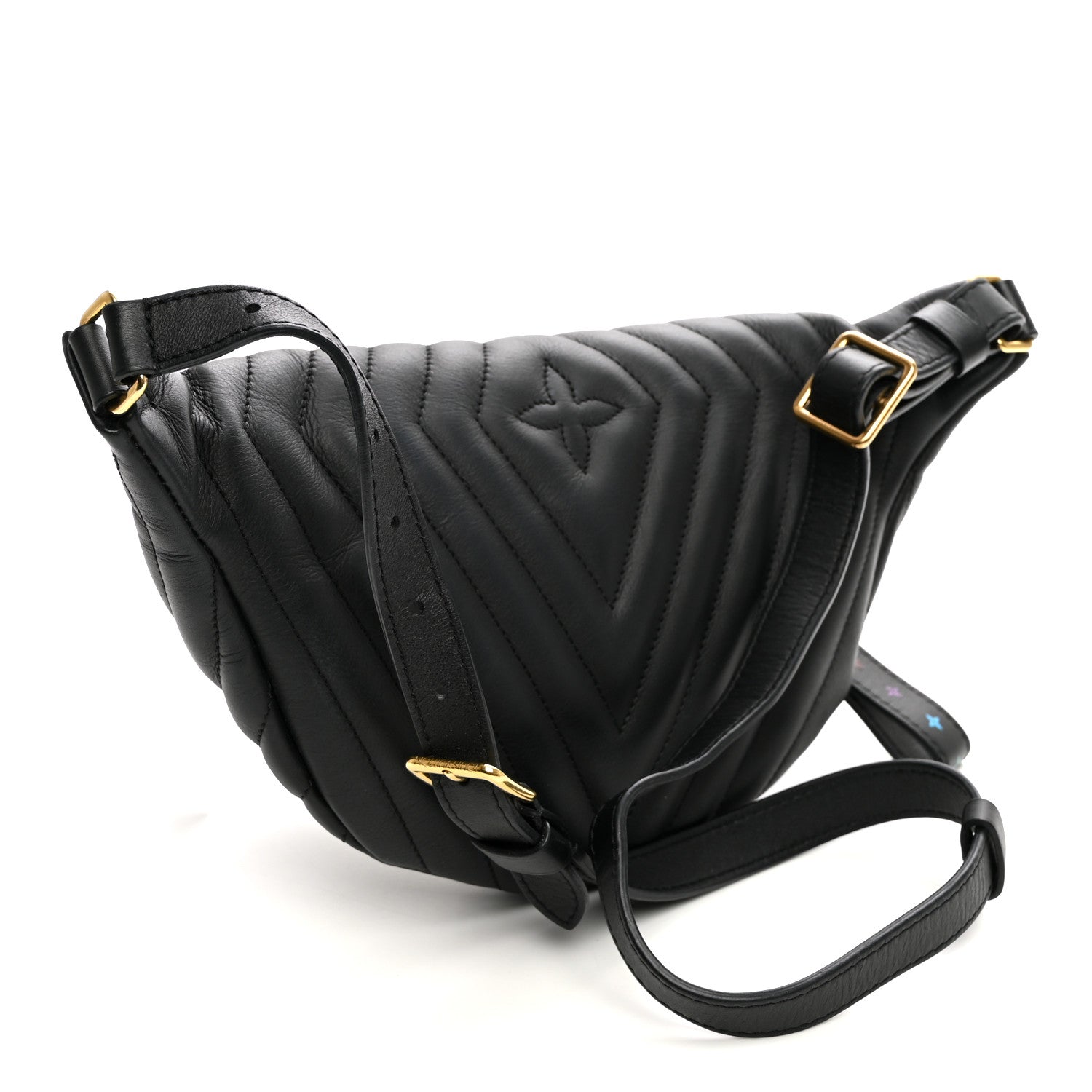 Louis Vuitton Calfskin Quilted New Wave Bumbag Black 2 of 9