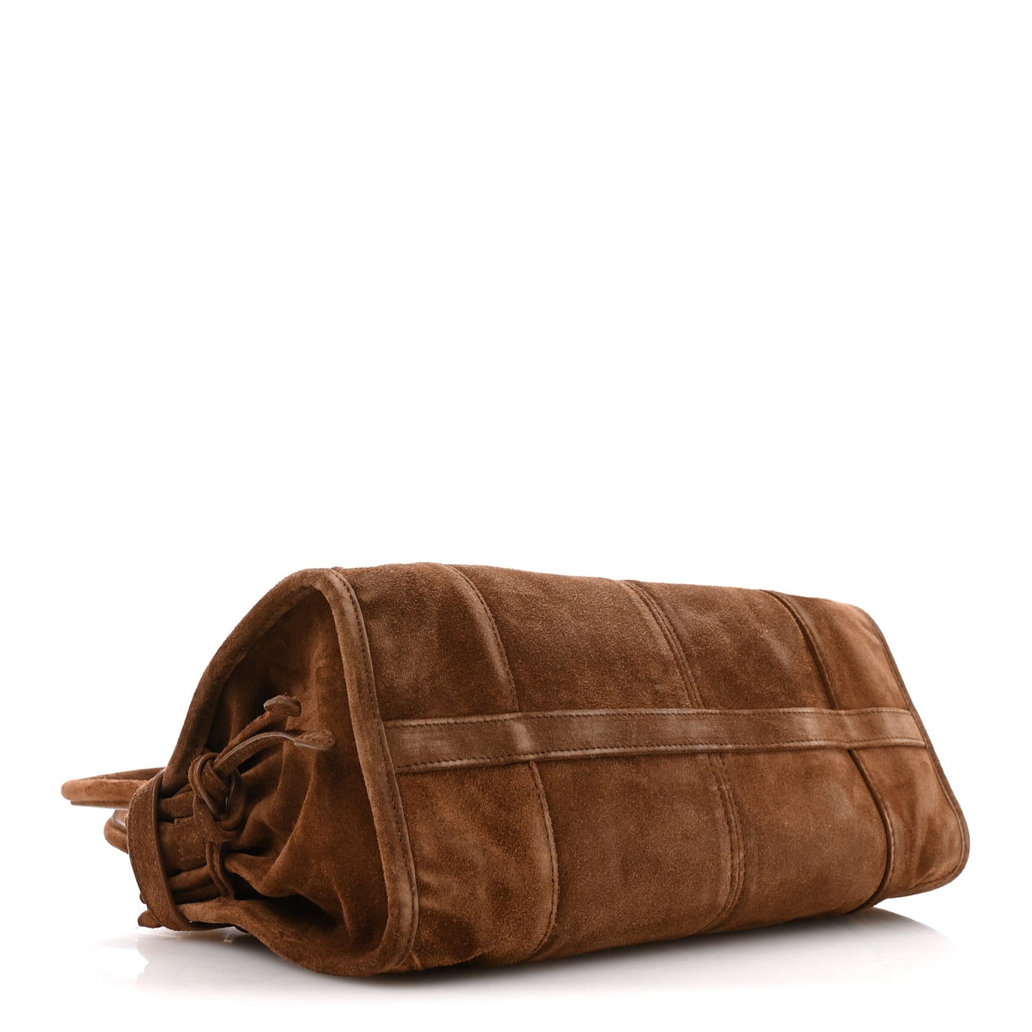 Suede Triangle Medium Bonnie Shoulder Bag Cacao
