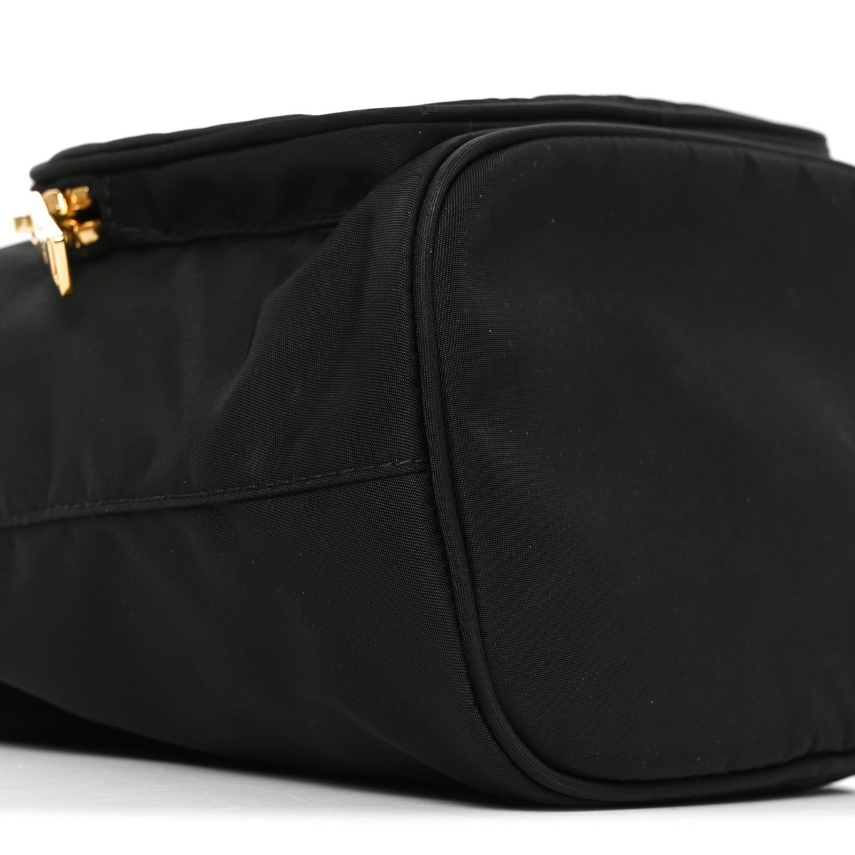 Saffiano Tessuto Nylon Mini Bucket Crossbody Bag Black