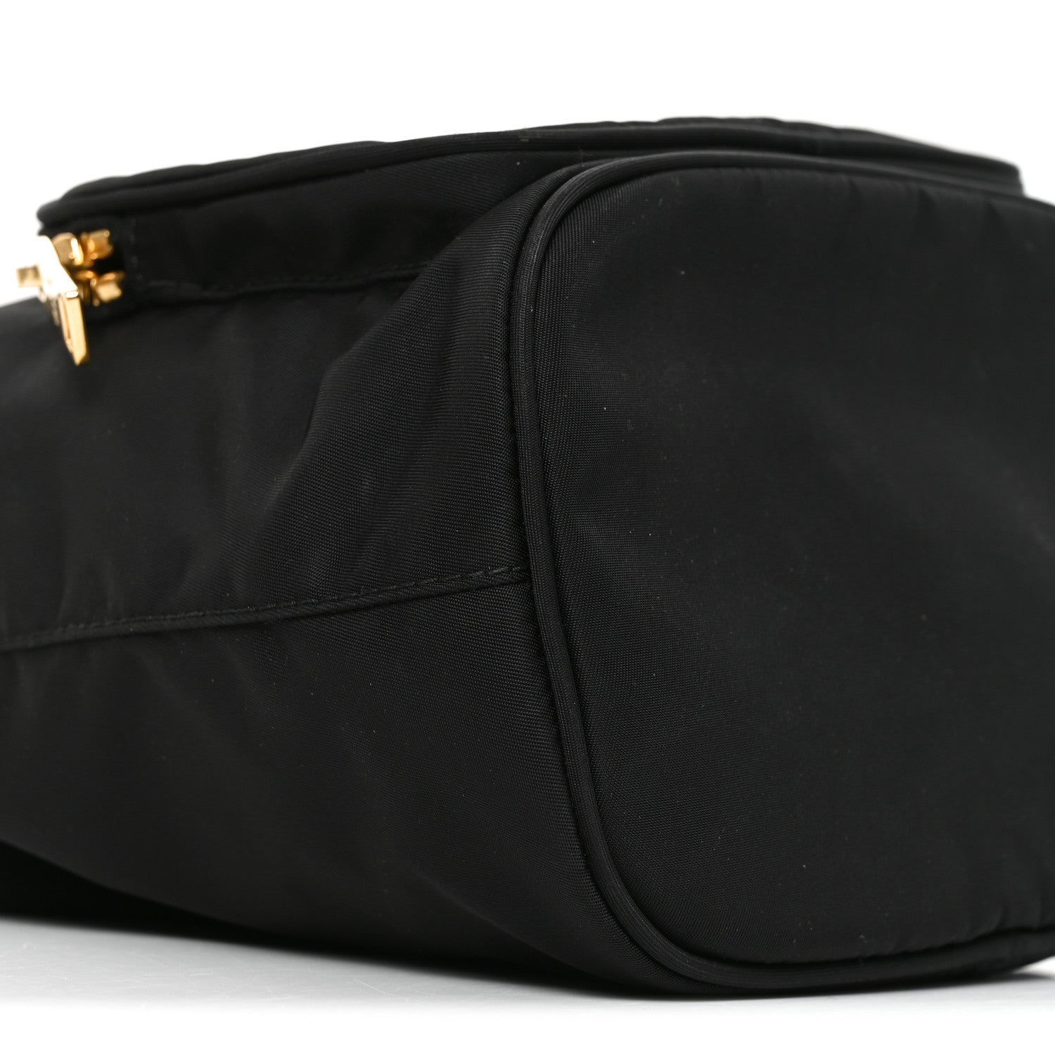 Prada Saffiano Tessuto Nylon Mini Bucket Crossbody Bag Black 7 of 8