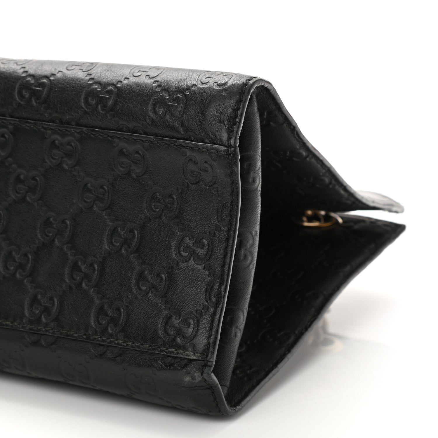 Gucci Guccissima Large Emily Chain Shoulder Bag Black 7 of 7