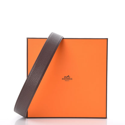 Hermes Box Togo 32mm Belt Strap 75 Black Chocolate 6 of 6