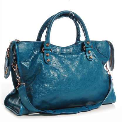 Balenciaga Agneau Giant 12 Rose Gold Hardware City Lagon 3 of 10
