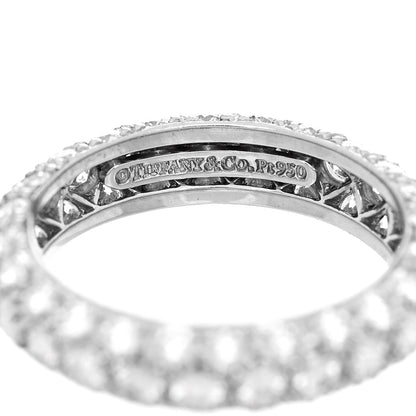 Tiffany Platinum Diamond Etoile Three-Row Band Ring 47 4 4 of 6