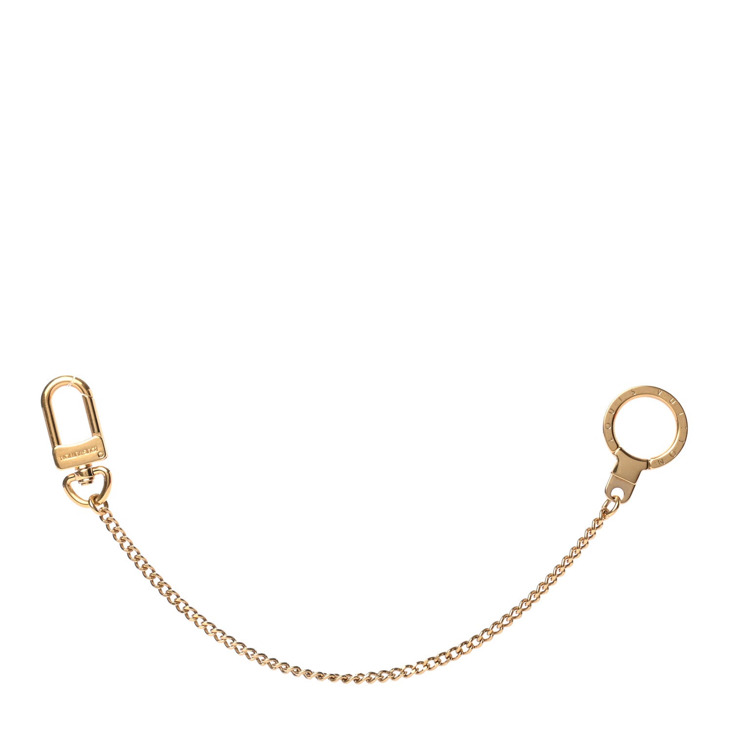 Louis Vuitton Metal Pochette Extender Key Ring Chain Gold 1 of 3