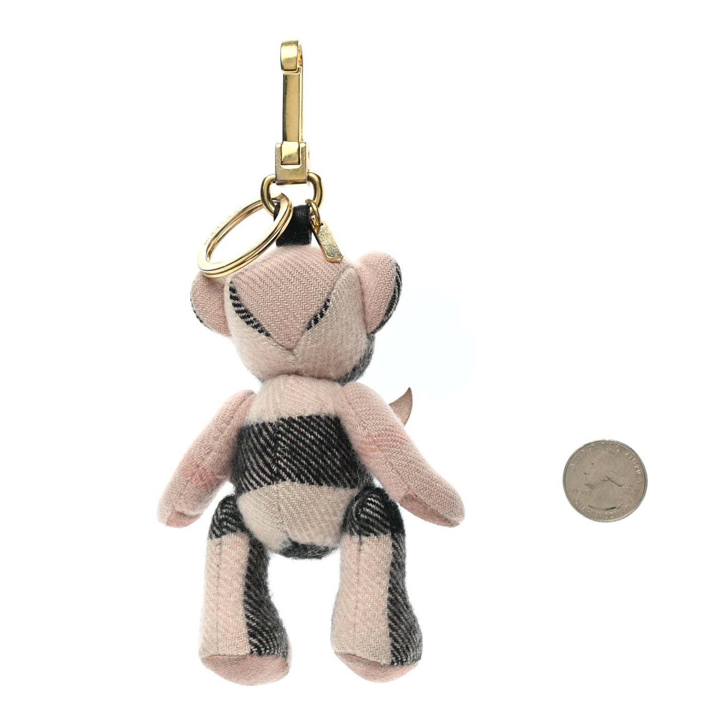 Cashmere House Check Thomas Rucksack Bear Bag Charm Ash Rose