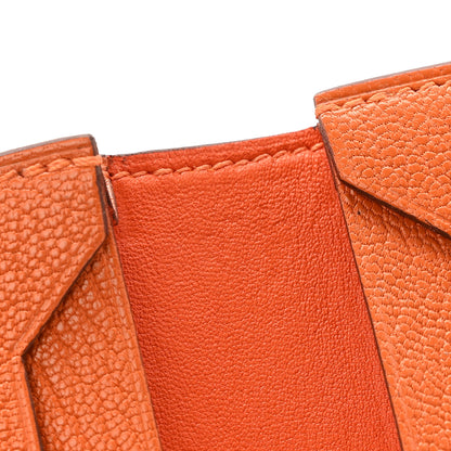 Hermes Chevre Mysore Bearn Card Holder Wallet Orange 8 of 10