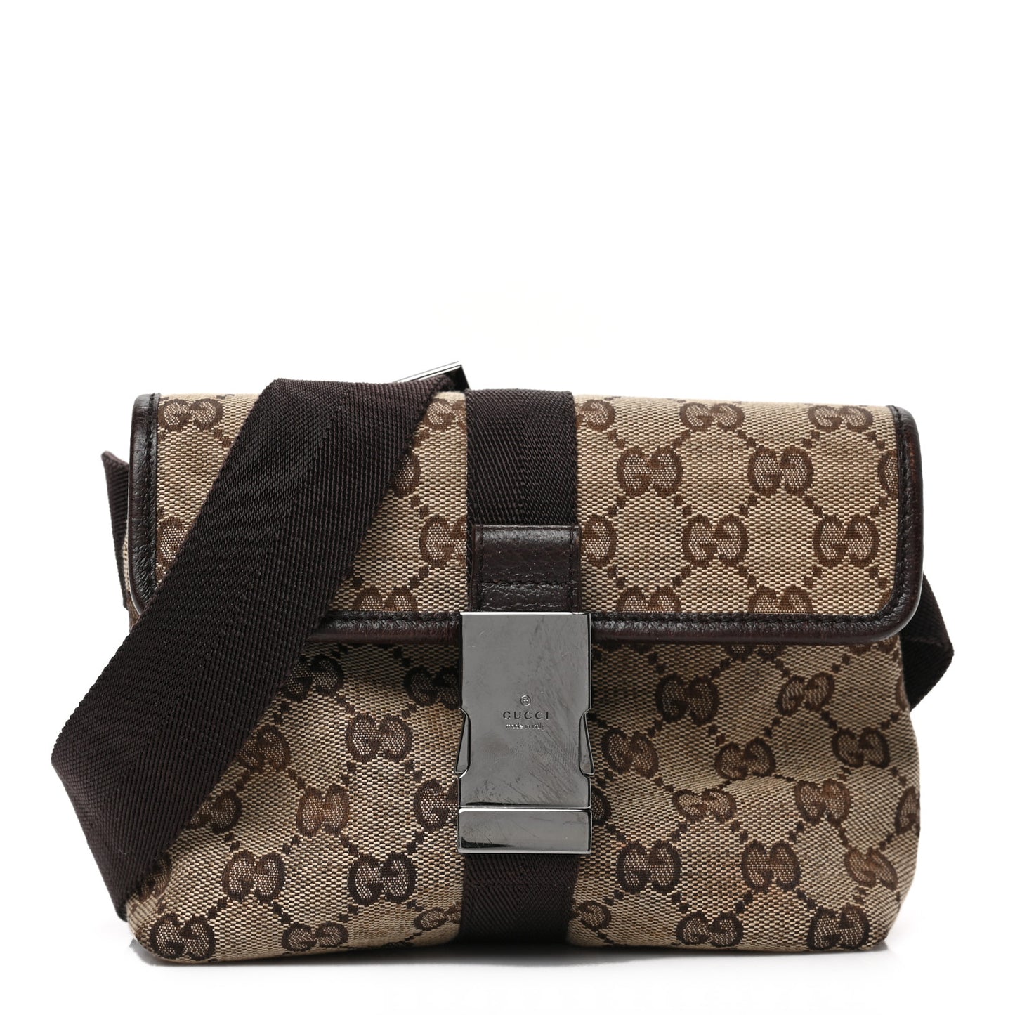 Monogram Waist Pouch Bag Dark Brown