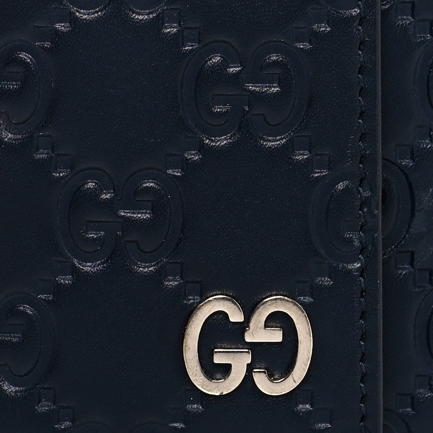 Guccissima Signature Dorian 6 Key Holder Case Blue